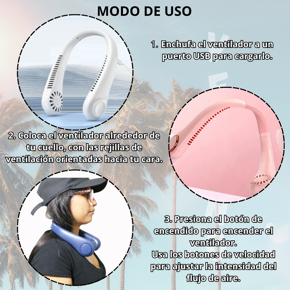 Ventilador de cuello PORTATIL | ENVÍO GRATIS 🎁